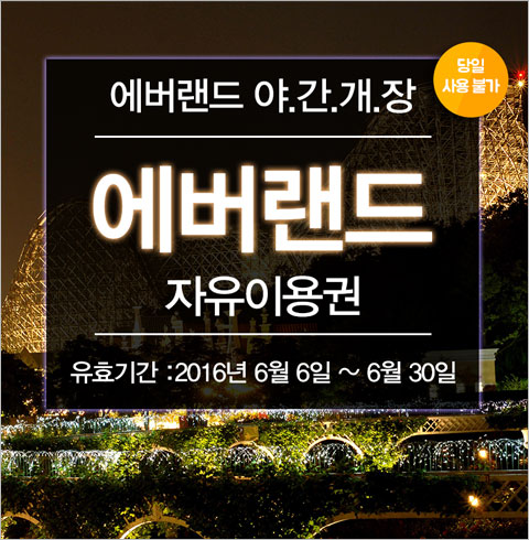 [용인] 에버랜드 야간(5시) 자유이용권