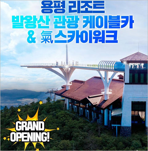 용평리조트 발왕산 관광케이블카+氣스카이워크 대인/소인 공용권 복지몰 할인가