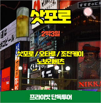 일본 삿포로지역 2박3일 프라이빗 단독투어