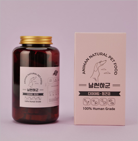 [애니먼] 날씬하군 다이어트 장건강 체중조절+강아지 영양제,250g